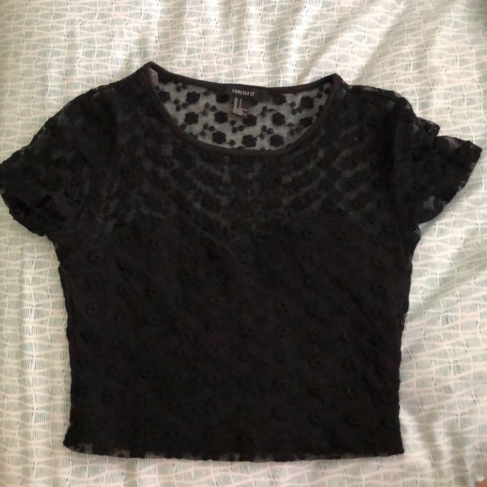 Lace crop top